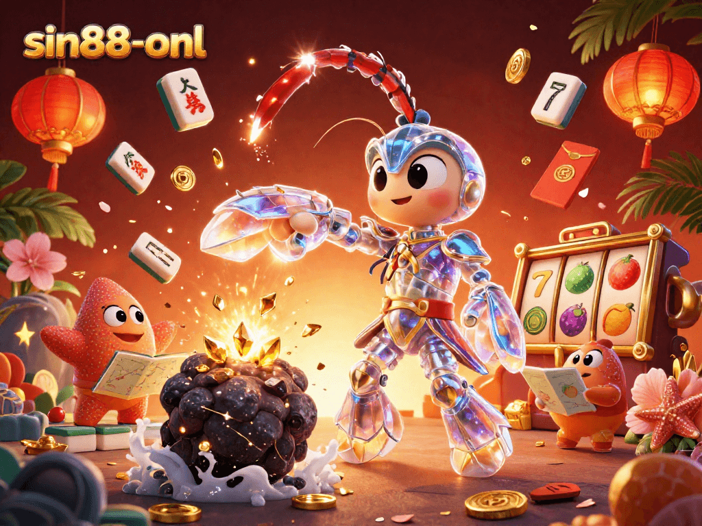 Engage in thrilling gaming at sin88-onl with vibrant slot reels, exciting fruit symbols, and dynamic casino action.
