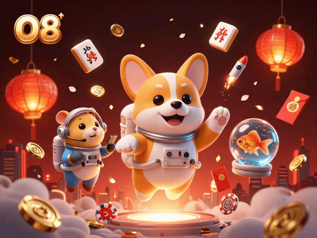 Engage with O8's thrilling gameplay featuring fun casino elements in a colorful 3D scene.