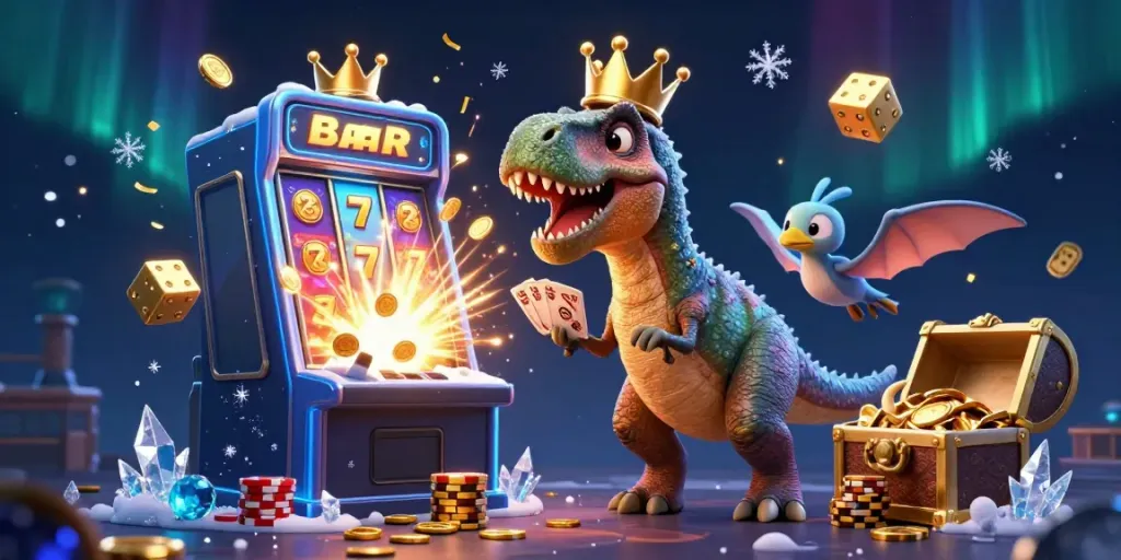 Experience thrilling gaming with Sunwin's fun characters in an action-packed casino setting.