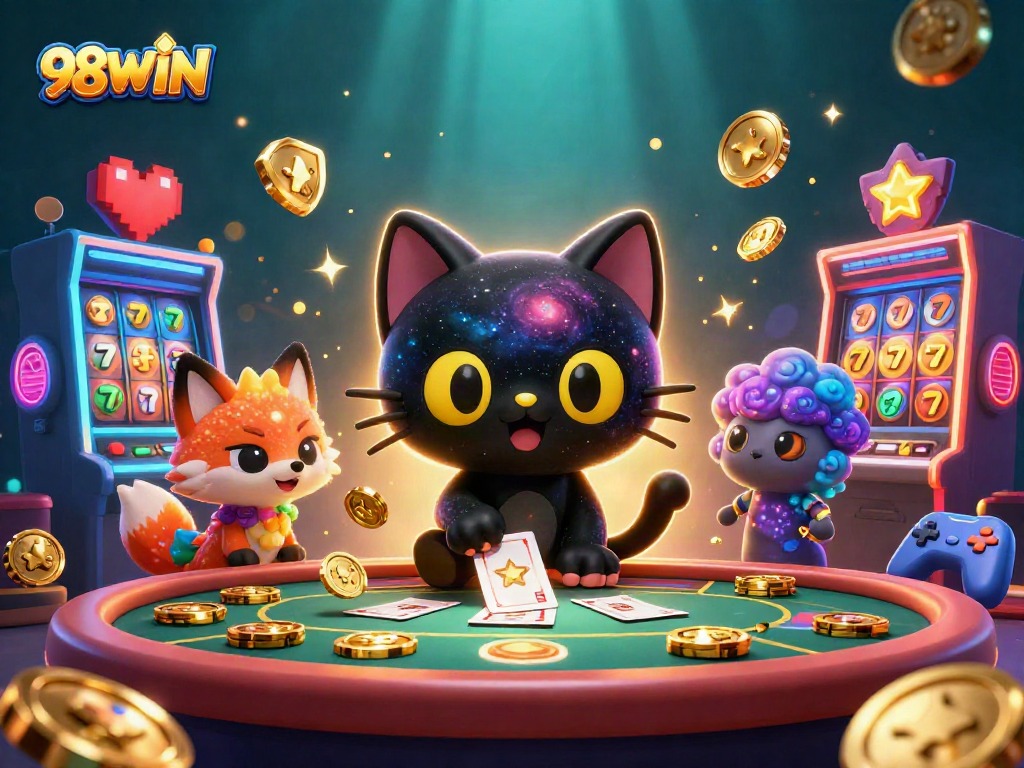 Engage in thrilling gameplay with 98WIN at the vibrant cosmic slot casino.