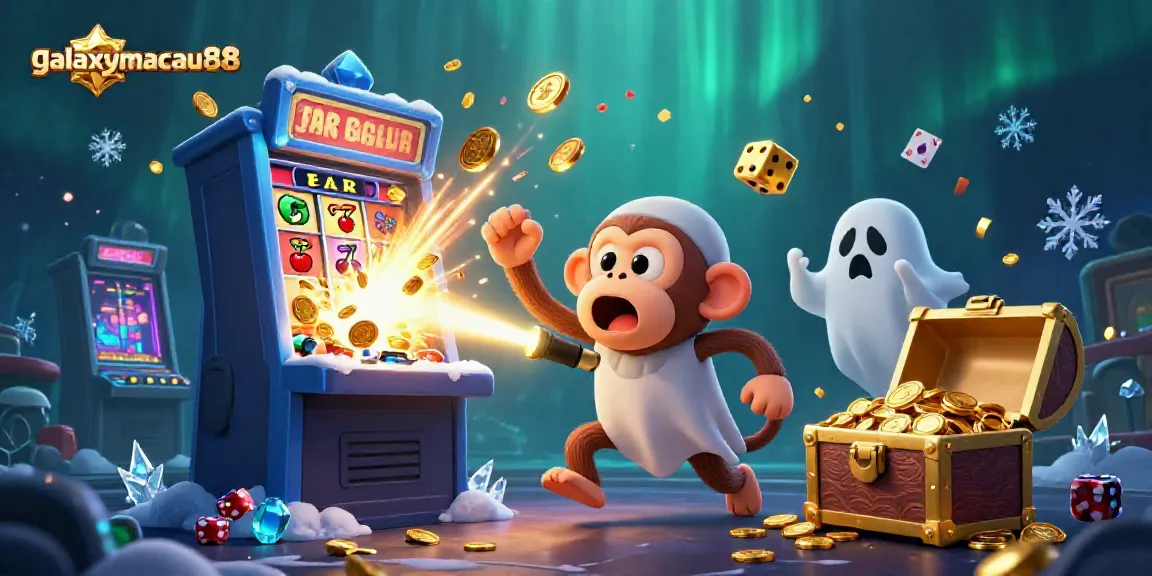 Engage with galaxymacau88 in a lively casino filled with golden treasures and animated characters.