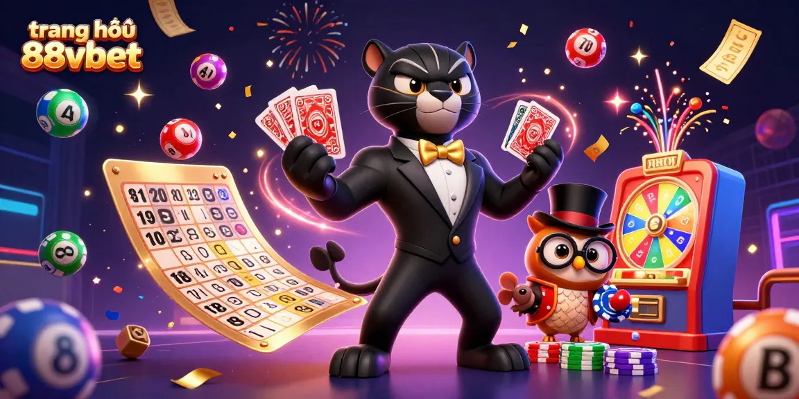 Experience the thrill of the game with trang chủ 88vbet’s animated casino scene featuring vibrant characters and elements.