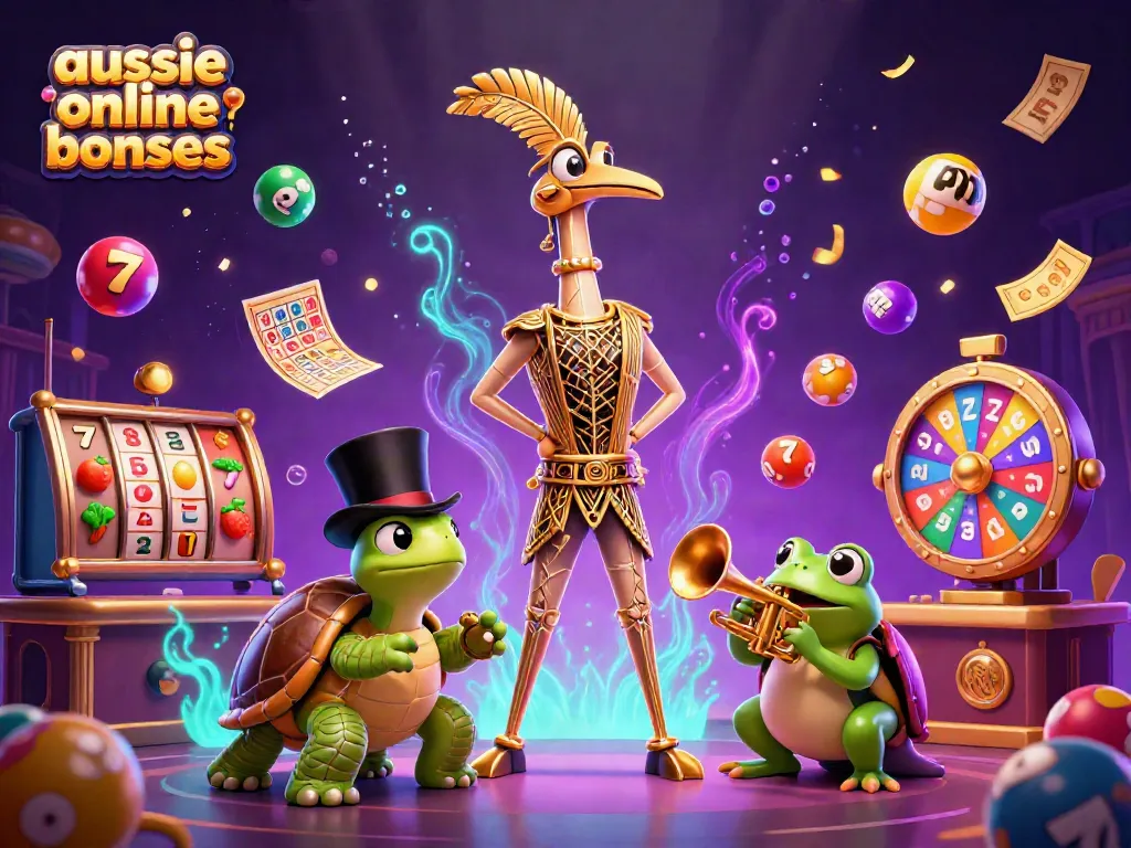 Engage with exciting aussie online casino bonuses as colorful elements of slot reels and characters come to life.