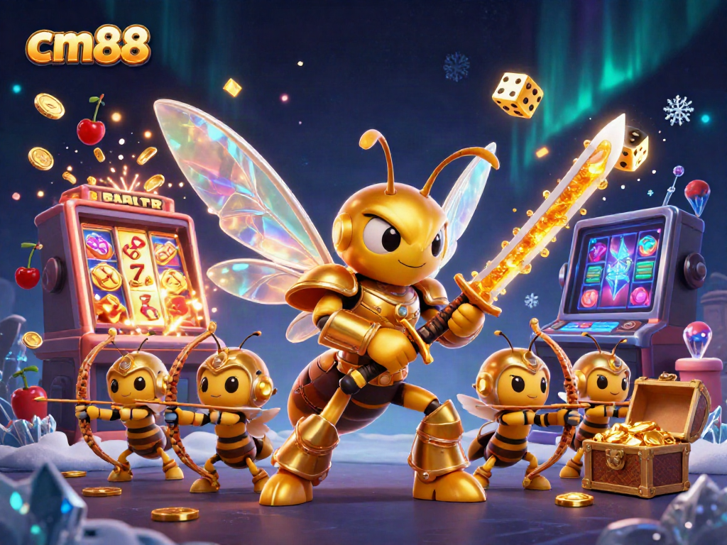 Experience the excitement of cm88 with a vibrant 3D casino scene featuring dynamic characters and game elements.