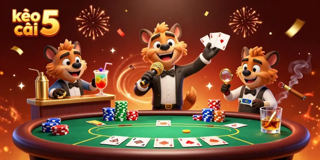 Join the fun at kèo nhà cái 5 where hyenas bring laughter to betting with vibrant casino scenes.