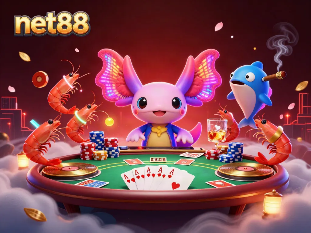 Experience immersive gameplay with net88, featuring vibrant characters and dynamic casino elements.