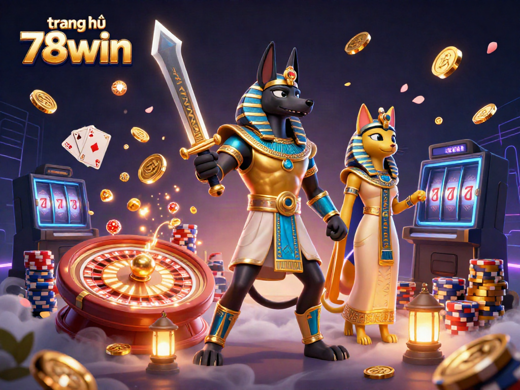 Engage in thrilling gameplay at trang chủ 78win with captivating 3D characters amidst dynamic casino elements.