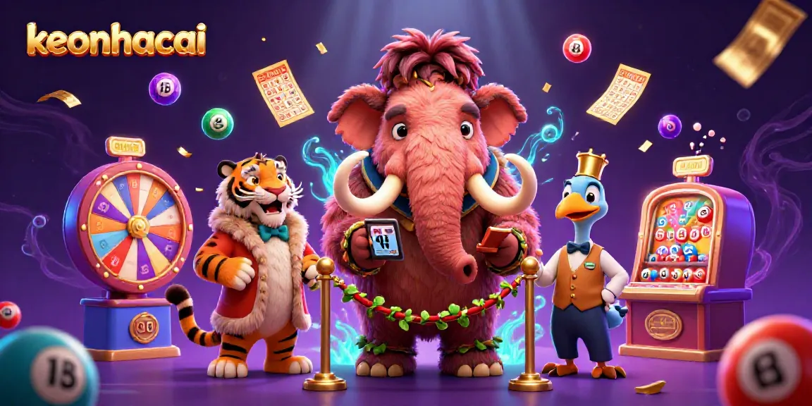 Experience the excitement at keonhacai as a woolly mammoth checks IDs while a saber-tooth tiger enters!